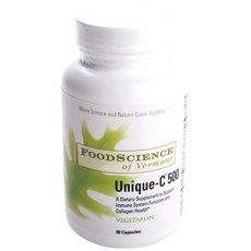 FOOD SCIENCE OF VERMONT 獨特C 500素食膠囊, 90入, 1個
