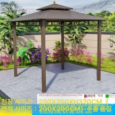 팔각 정자 야외 평상 조립식 쉼터 원두막 마을, 아연도금 지붕형 8CM 2.5x2.5m