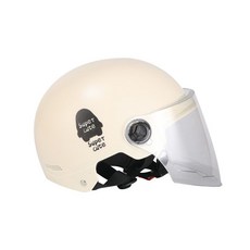 반모 하프페이스헬멧 스쿠터 튼튼한 경량 하이바 바이크, C. 소프트 그레이 쇼트 렌즈