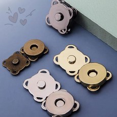 핸드메이드 가방 부자재 14mm 메탈 자석 똑딱이 마그네틱 단추 수공예 봉제용, 1개, 02자석단추14mm-엔틱