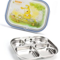 스텐 유아 삼중락 도시락세트 캠핑용식판 어린이집급식 유치원급식, 부비 주머니 단품