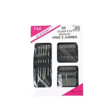 대바늘세트 큰 눈 바늘 및 바느질 무딘 조립식, 55 PCs, 1개