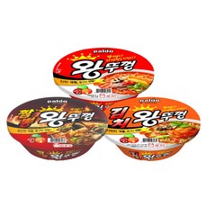 팔도 왕뚜껑 큰컵3종 오리지날왕뚜껑 4개+짬뽕왕뚜껑 4개+김치왕뚜껑 4개, 12개