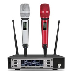 장거리 듀얼 채널 휴대용 전문 무선 마이크 시스템 무대 공연 가라오케, 기본