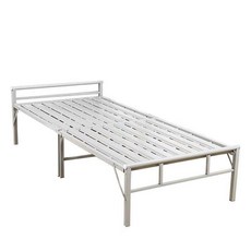 철제침대 프레임 나무 단단한 베드 슈퍼싱글 침대틀 간이, 4.  두꺼운 이중다리 철제침대 1.2m, 검은 철제 침대 1.2m