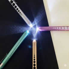 동공펜 LED 라이트펜 간호사 군인 군대 훈련소 불빛 후레쉬 볼펜 펜, 1개, 민트