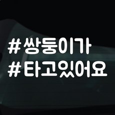 디자인황소 해시태그 스티커 차량스티커 차량 자동차 시트지 데칼, 1개, 24 쌍둥이가타고있어요 1개, 24 쌍둥이가타고있어요