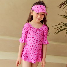 TABLIER 女童款荷葉邊連身泳衣