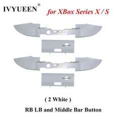 호환 IVYUEEN XBox 시리즈 X S XSS XSX 코어 컨트롤러 RB LB 범퍼 버튼 모드 키트 중간 바 홀더 교체 수리 부품, Pack F, 한개옵션1, 06 Pack F