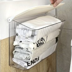 하스몰 다용도 포켓 수납 6L 화장실 주방 정리 벽걸이 보관함, 1개, 투명