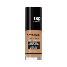 Covergirl 트루블렌드 매트 메이드 리퀴드 파운데이션 웜 썬, 1 Fl Oz (Pack of 1), 구운 캐러멜