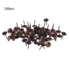 100pcs 가구 장식용 업홀스터리 못 금속 엄지손가락 택 모음 키트, 빨간 청동, 1개
