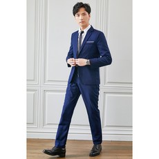 LARGE STORE 素面韓版合身西裝三件套 西裝外套 馬甲 西裝褲 韓版外套 修身西裝 成套西裝