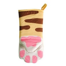 모든양품 고양이 단열 오븐 장갑, 옐로우, 2개