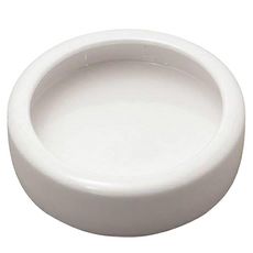 圓形防逃逸陶瓷爬蟲飼料盆 淺盆設計 適用於蜥蜴蛇類等小型爬蟲, 陶瓷圓形防逃盆 中號, 1個