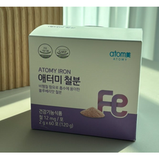애터미 철분 (60포/2개월분) 180g/116*80*107mm, 180g, 1개