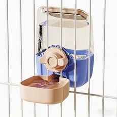 寵物掛籠飲水器 餵食器 滾珠自動飲水餵食器 掛式寵物碗, 1個, 虹吸飲水器1000ml, 蓝色