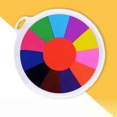 12컬러 점보 잉크패드 스탬프 수성 패드, 2개, 혼합