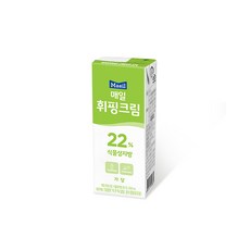 매일 휘핑크림 22％ 식물성지방 250mLx1팩/가당/무배, 1, 250ml