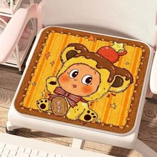 해피유통 귀여운 별사람 캐릭터 쿠션 사계절용 앉음방석 편안한 메모리폼 사무실 의자, 40*40센티미터., 9