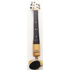 무소음 전자바이올린 4 5현 듀얼 픽업 내장 튜너 연습용 입문자용 고급 사일런트 연주용 악기, 1개, 원목 색상의 수동 픽업, 단일 모델