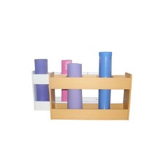 요가 매트 정리대 보관함 15x15cm 폼롤러 선반 수납 필라테스 따뜻한 백색 5칸, 1개, 바퀴 추가 가능