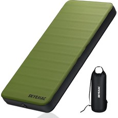 4인치 두께의 13R 메모리 폼이 장착된 셀프 팽창 수면 패드 78인치 x 29인치 캠핑 매트리스 펌프 자루 휴대용 롤업 침대 루프탑 텐트 카 트럭 밴용 팽창식 야외 매트 4시즌, Single Pad