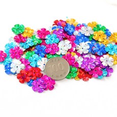 홀로그램 꽃모양 스팽글 공예 재료, 500g*1봉