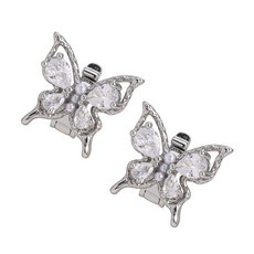 스포츠 및 캐주얼웨어를 위한 장식용 진주 장식 이어폰 클립 크리스탈 액센트