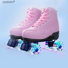 롤러스케이트 입문용 롤러 총집합 롤러장 컬러 발광 스피드 4륜, 파우더 스킨 + 플래시 휠 38, 1개