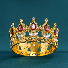 태림 크리스탈 왕관 인형 장식 소형, 1개, 보라색 다이아몬드