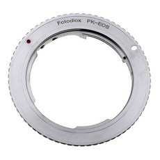 Fotodiox 렌즈 마운트 어댑터 펜탁스K(PK) SLR 캐논 EOS(EF EF-S) 카메라 바디 호환, Fotodiox 렌즈 마운트 어댑터 펜탁스K(PK) S