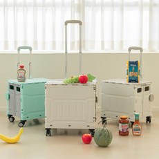 접이식 쇼핑카트 폴딩 장바구니 캐리어 3초카트, 대형그레이, 1개