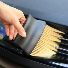 TKB 차량용 에어컨 틈새 세차 브러쉬, 블랙