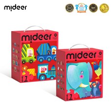Mideer 미디어 레벨업 퍼즐 LEVEL 1, 1개, 동물, 1피스