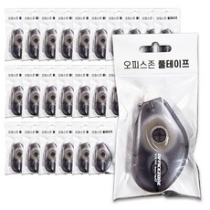 오피스존 양딱 풀테이프 10M 글루 양면 접착 OZGT-810 24개입, 그레이, 1세트