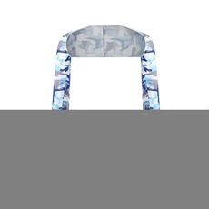 원 초박형 숄 팔 슬리브 스 실크 롱 장갑 통기성 자외선 차단 UV 핸드 커버 워머 야외 스포츠, 1_Camouflage blue