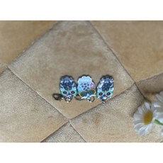 부엉이 메탈 참 (3개 세트), 1개, 검정계열