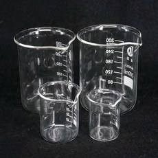 낮은 형태 붕규산염 유리 비커 화학 실험실 무거운 벽 G3.3 10 200ml, 05 50ml