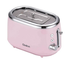쿠킨 레트로 전기토스터, KET - VS410CP (PINK 핑크)