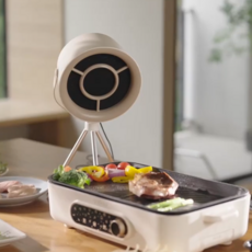 가정용 고기 환풍기 미니 이동식 테이블 후드 휴대용 환풍기, 단순배송상품, 추가필터 10장