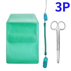 널스포켓 스프링집게줄 시저가위 14cm 3P 모음 간호사 용품, 1개, 널스3P_민트모음