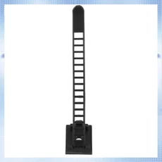 Y90A-20Pcs 검정색 끈적 조절 가능한 와이어 타이 케이블 클립 클램프 플라스틱 자체 접착 고정 홀더, 01 Black