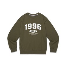 UNTAPPED STUDIO 1996 아치 펀칭 소프트 테리 맨투맨 티셔츠 카키 275925