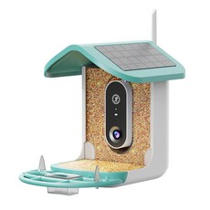 HD 스마트 AI 새 먹이통 태양광 야외 식사 카메라, JY-WN002, 1개, 스카이블루