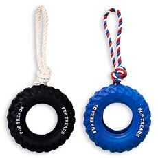 독스랩 터그놀이 노즈워크 대형견 장난감, 1개, 블랙+블루