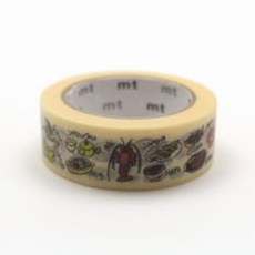 mt school online 2020 限定款 和紙膠帶 日本全國美食 MT01K1774, 1個