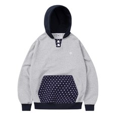 브랜드정품 벤힛 VENHIT TRIANGLE 단작 배색 후드티_네이비 325224