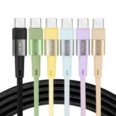 라이프썸 C to C 타입 60W 고속충전 케이블 1.5M (LFS-HA62) 5종, 1개, 블랙, 150cm