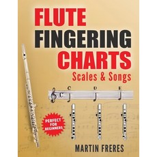 (영문도서)Flute Fingering Charts Scales & Songs: A Complete Beginner's Reference for play... Paperback, Kimber Books, English, 9781969068058